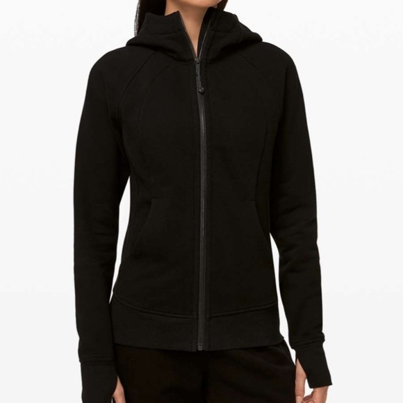 lululemon athletica Tops - Lululemon Scuba Hoodie Full Zip Black Size 12 Fitted Athletic Jacket